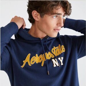 Aeropostale Men's Navy Cotton/Poly NY Sweatshirt Hoodie NEW